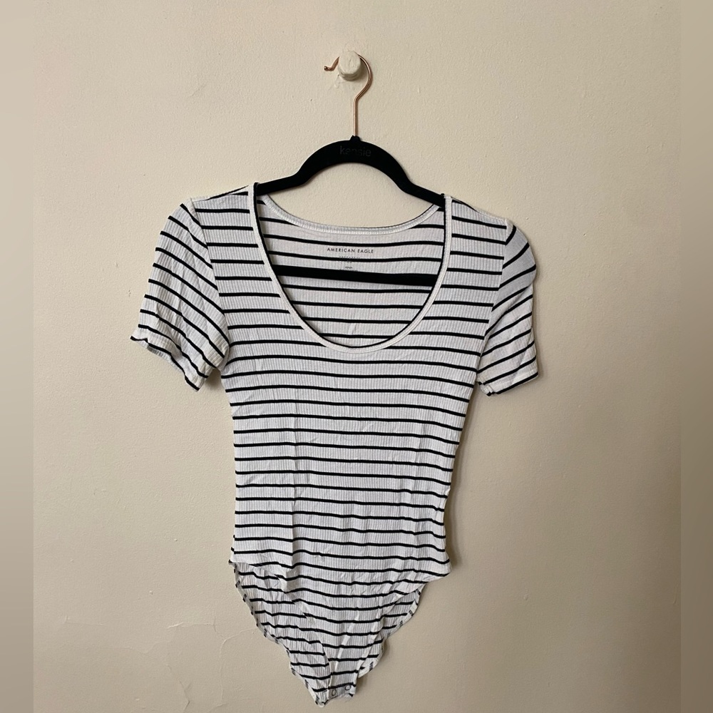 American Eagle striped bodysuit